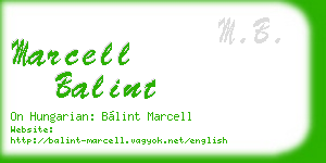 marcell balint business card